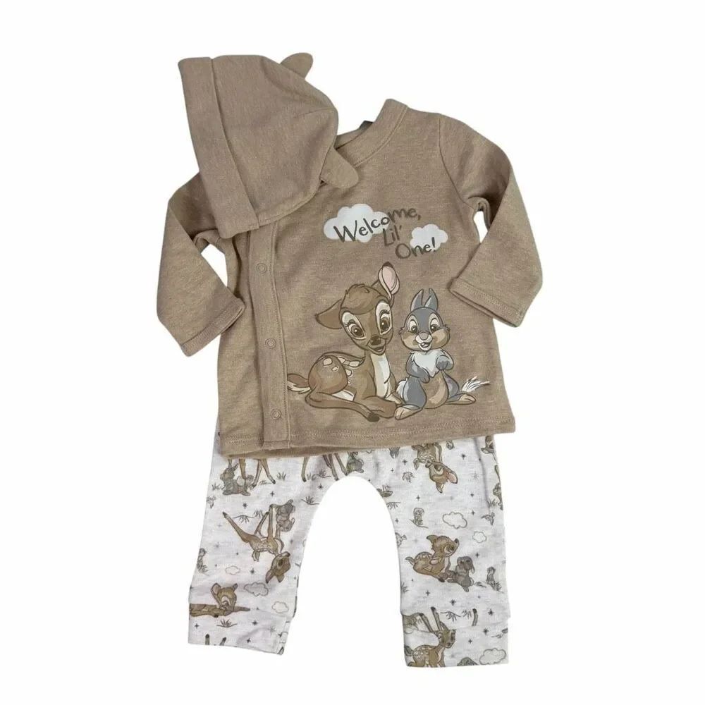 Bambi 0-3 Months Gender Neutral 3 Piece Set NEW